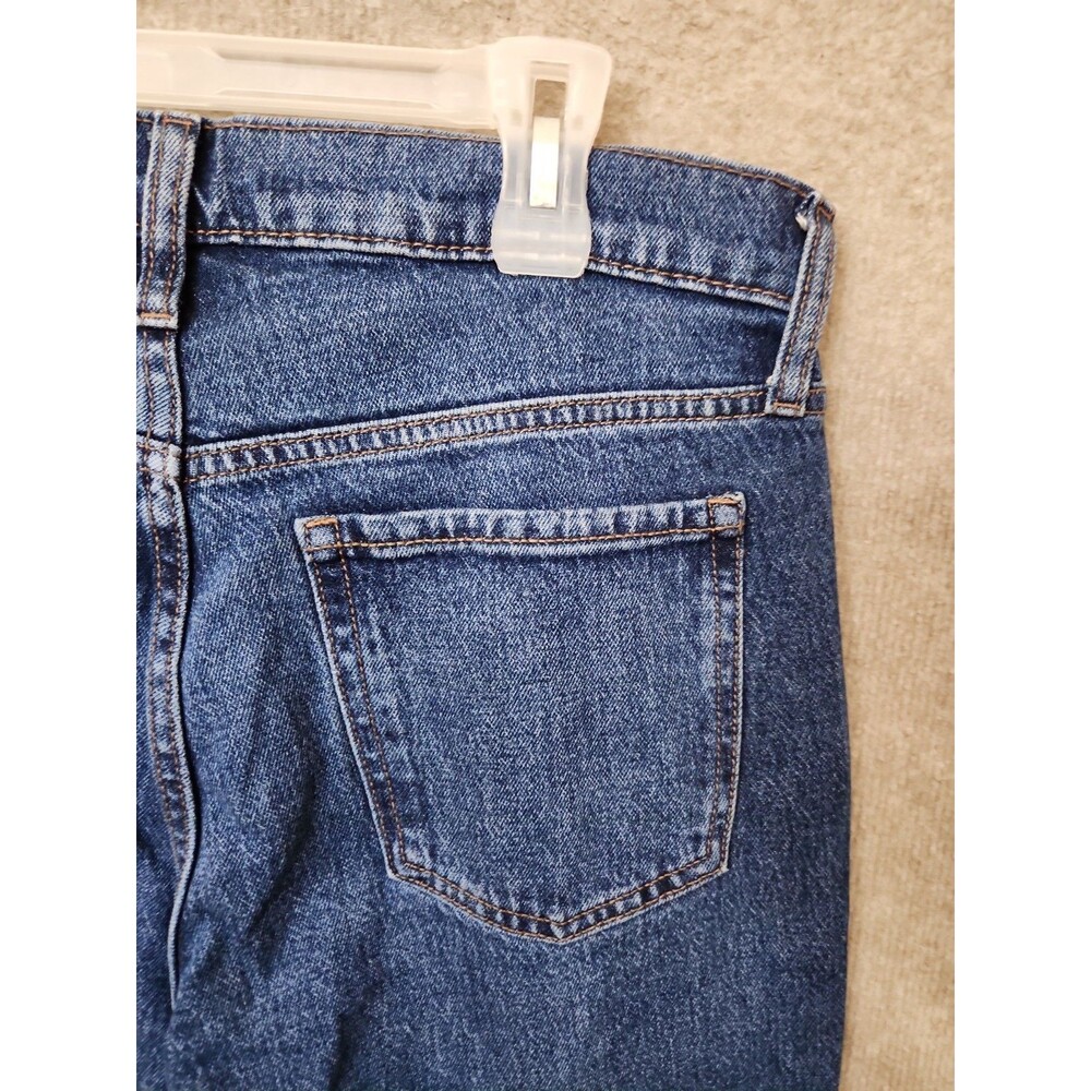 Old Navy Loose Boot-Cut Jeans Womens 10 Tall Blue Dark Wash Cotton NEW - Picture 8 of 11